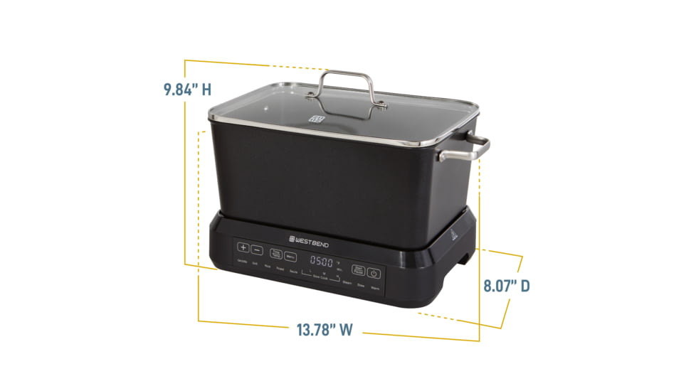 WestBend Versatility Cooker PLUS, Black, 6 Quart, VCWB6QBK13