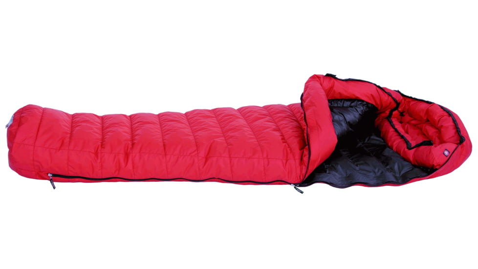 Western Mountaineering Apache Gore Infinium Sleeping Bag, Right Zip, Crimson/Black, 5 ft 6in, 56APGIRZ