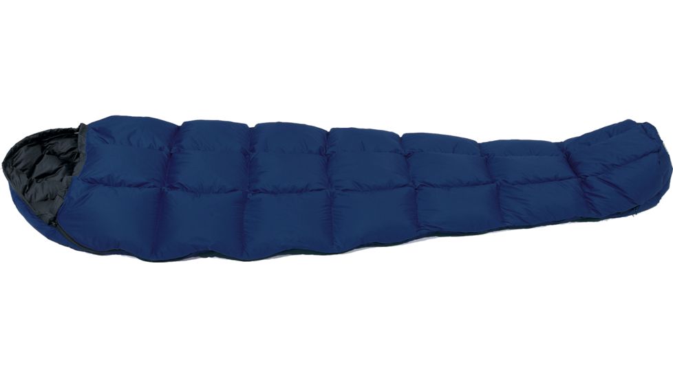 Western Mountaineering Caribou MF Sleeping Bag, 35F/2C, RZ, Navy Blue, 5ft. 6in., 56CARBRZ