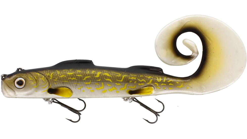 Westin MonsterTeez Curl Tail Swimbait, Rigged N Ready 9-7/8in, 7-3/16oz, Sinking Natural Pike, P065-149-046