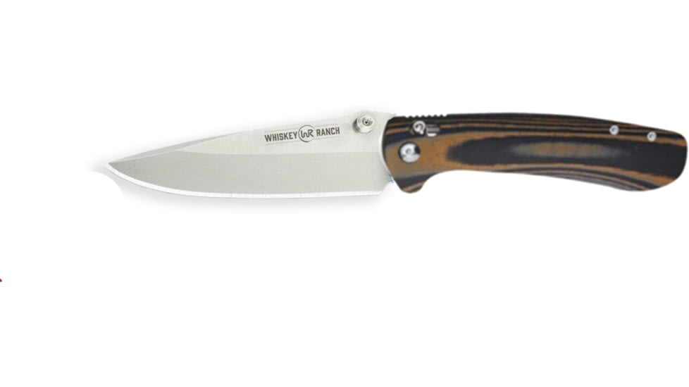 Whiskey Bent Knives Catch Pin Lock Chaps 2.91in Folding Knife, Drop Point, G10 Handle, WB60-48