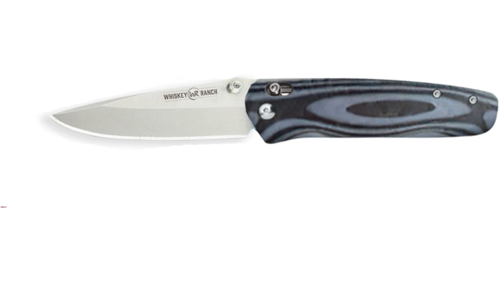 Whiskey Bent Knives Catch Pin Lock Squall 2.91in Folding Knife, Drop Point, Satin Blade, G10 Handle, WB58-47