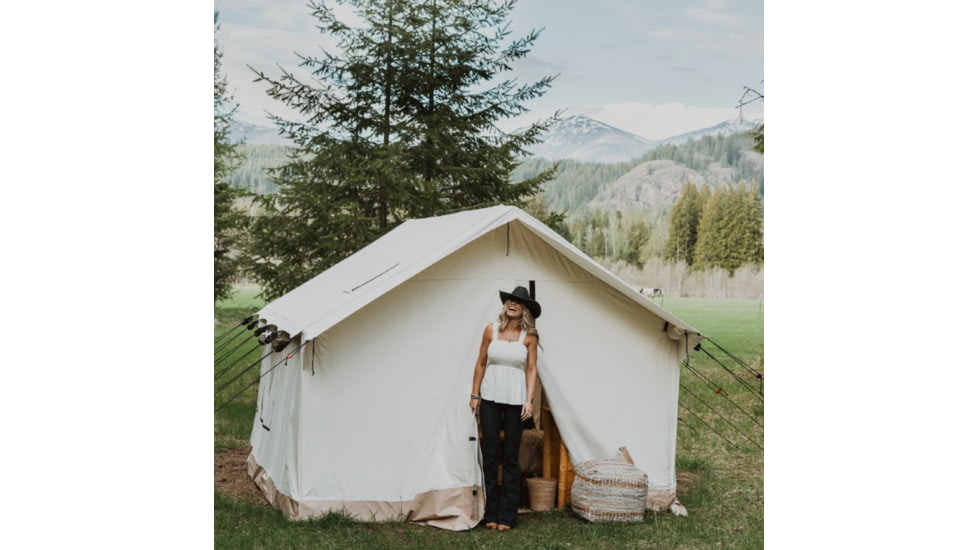 White Duck Alpha Wall Tent, Water Repellent, 10ft x 12ft, WD-0045