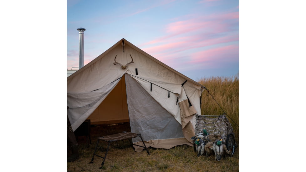 White Duck Alpha Wall Tent, Water Repellent, 10ft x 12ft, WD-0045