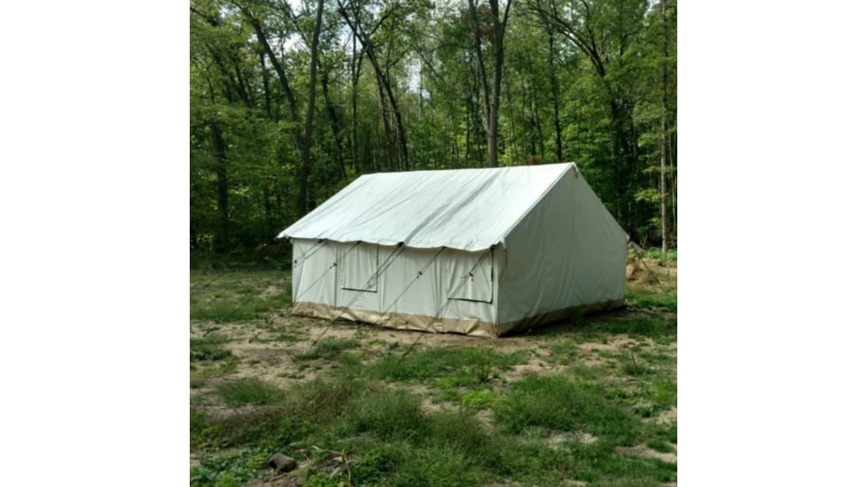 White Duck Alpha Wall Tent, Water Repellent, 10ft x 12ft, WD-0045