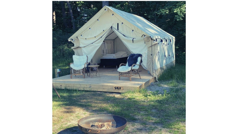 White Duck Alpha Wall Tent, Water Repellent, 10ft x 12ft, WD-0045