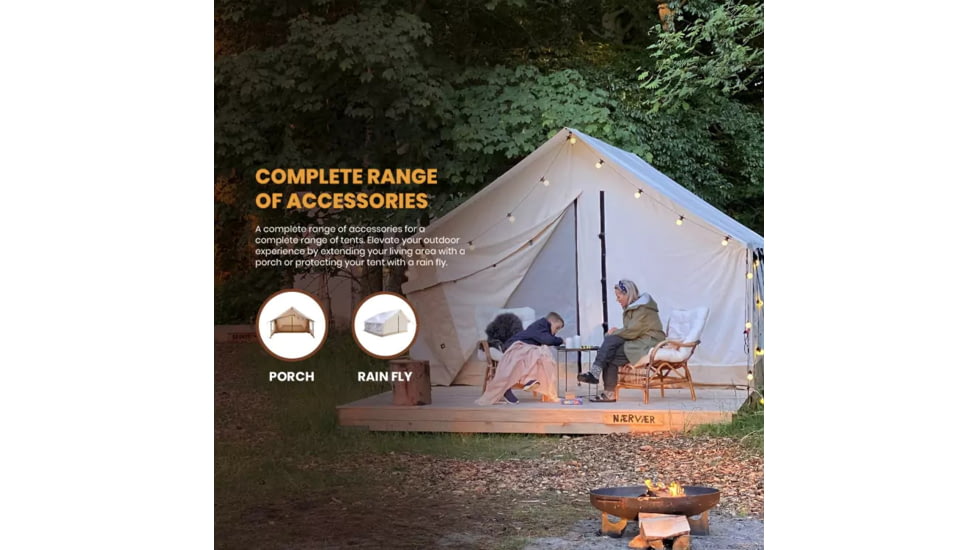 White Duck Alpha Wall Tent, Water Repellent, 12ft x 14ft, WD-0012