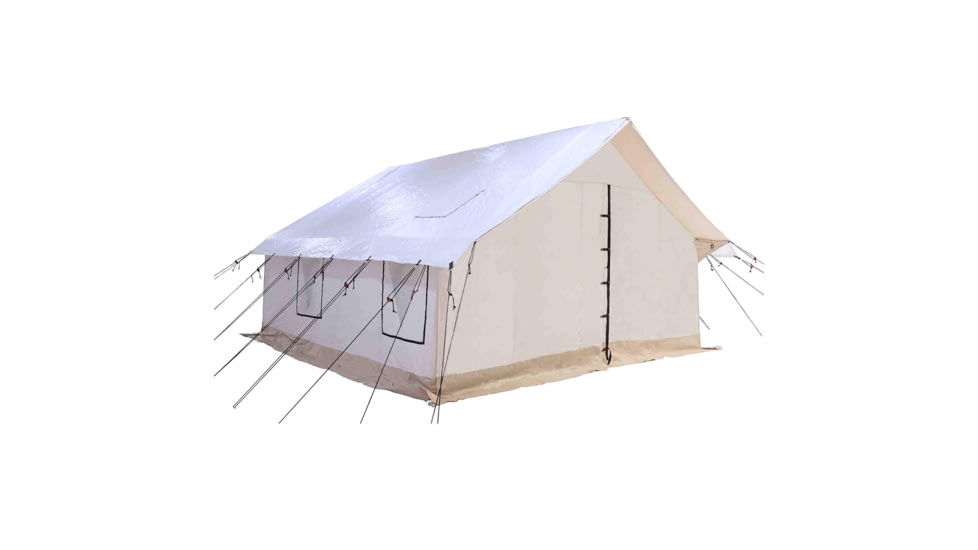 White Duck Alpha Wall Tent, Water Repellent, 14ft x 16ft, WD-0014
