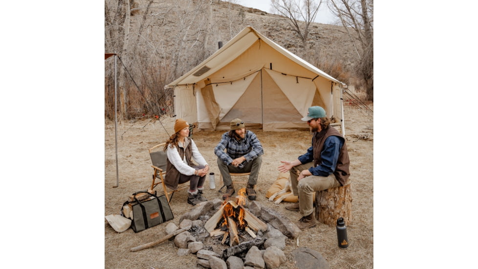 White Duck Alpha Wall Tent, Water Repellent, 14ft x 16ft, WD-0014