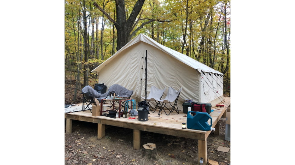 White Duck Alpha Wall Tent, Water Repellent, 14ft x 16ft, WD-0014