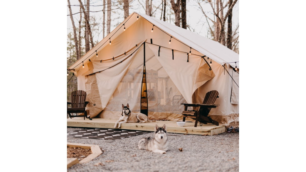 White Duck Alpha Wall Tent, Water Repellent, 14ft x 16ft, WD-0014