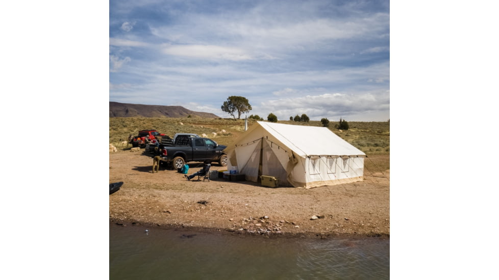 White Duck Alpha Wall Tent, Water Repellent, 14ft x 16ft, WD-0014