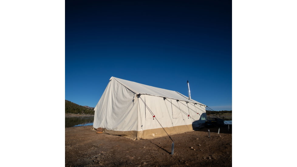 White Duck Alpha Wall Tent, Water Repellent, 14ft x 16ft, WD-0014