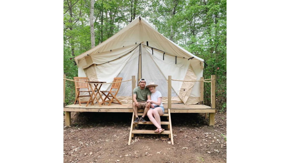 White Duck Alpha Wall Tent, Water Repellent, 16 x 20ft, WD-0024