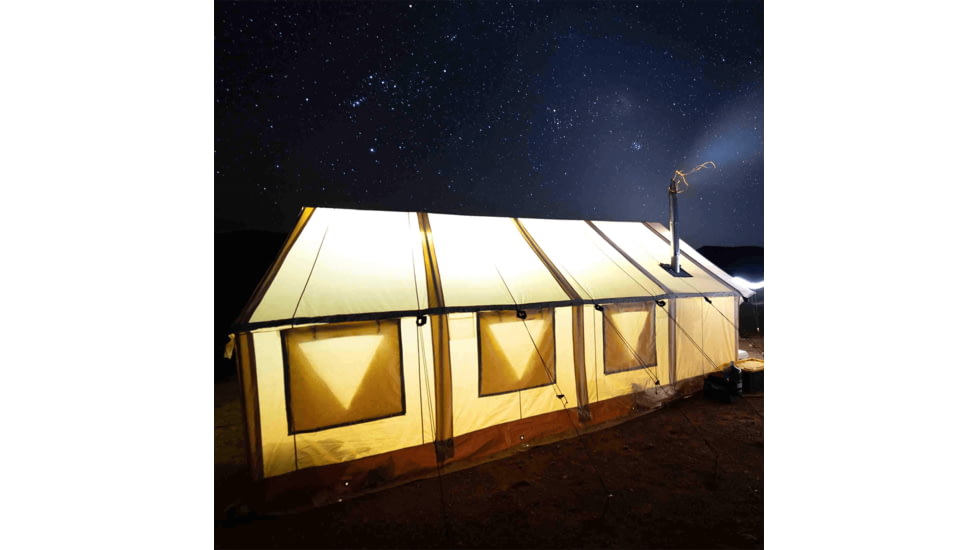 White Duck Alpha Wall Tent, Water Repellent, 16 x 20ft, WD-0024