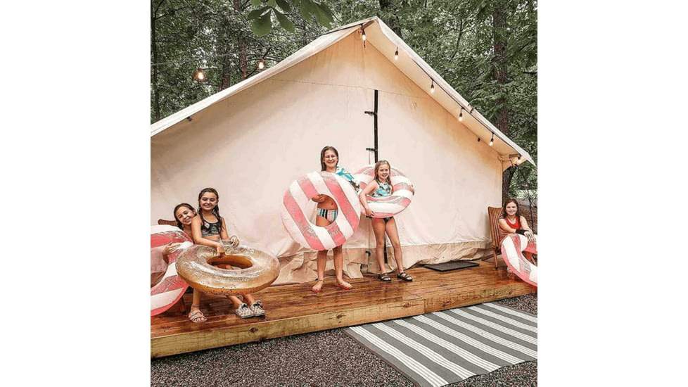 White Duck Alpha Wall Tent, Water Repellent, 16 x 24ft, WD-0074