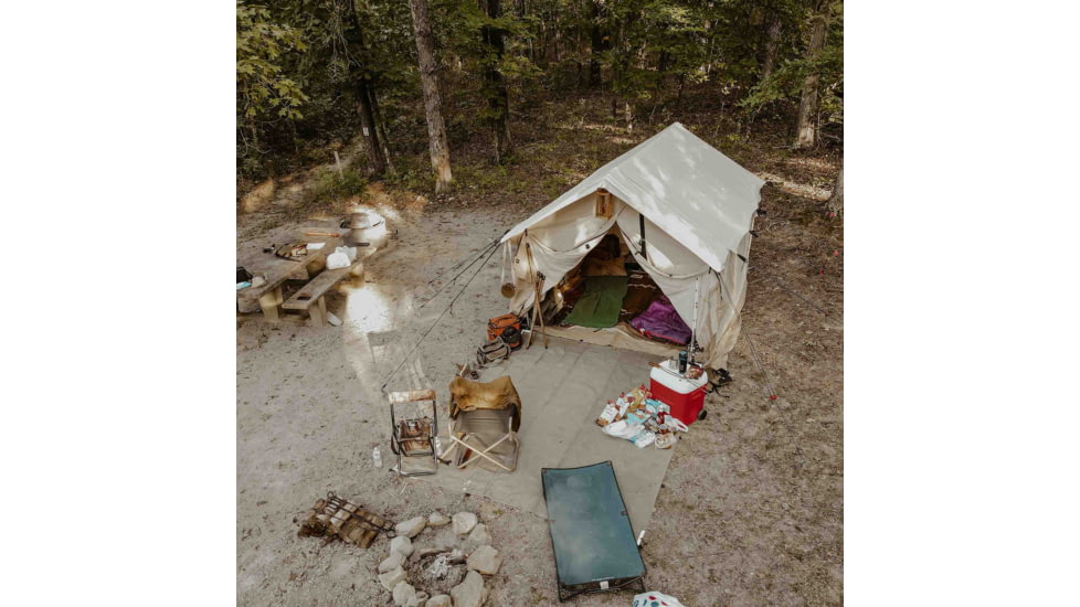 White Duck Alpha Wall Tent, Water Repellent, 8ft x 10ft, WD-0072