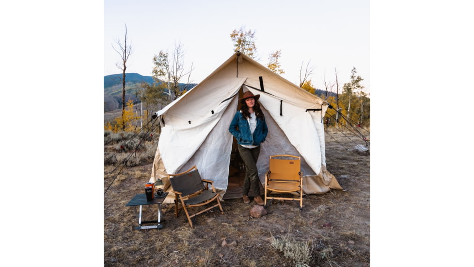 White Duck Alpha Wall Tent, Water Repellent, 8ft x 10ft, WD-0072