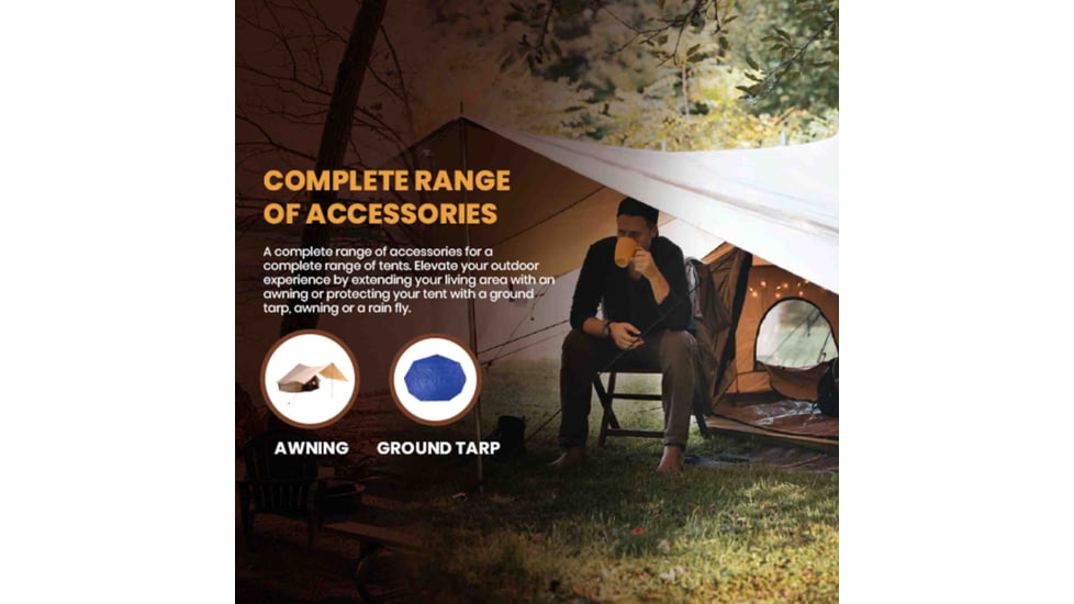 White Duck Avalon Bell Tent, Water Repellent, 13ft, WD-0020