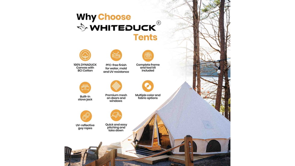 White Duck Avalon Bell Tent, Water Repellent, 13ft, WD-0020