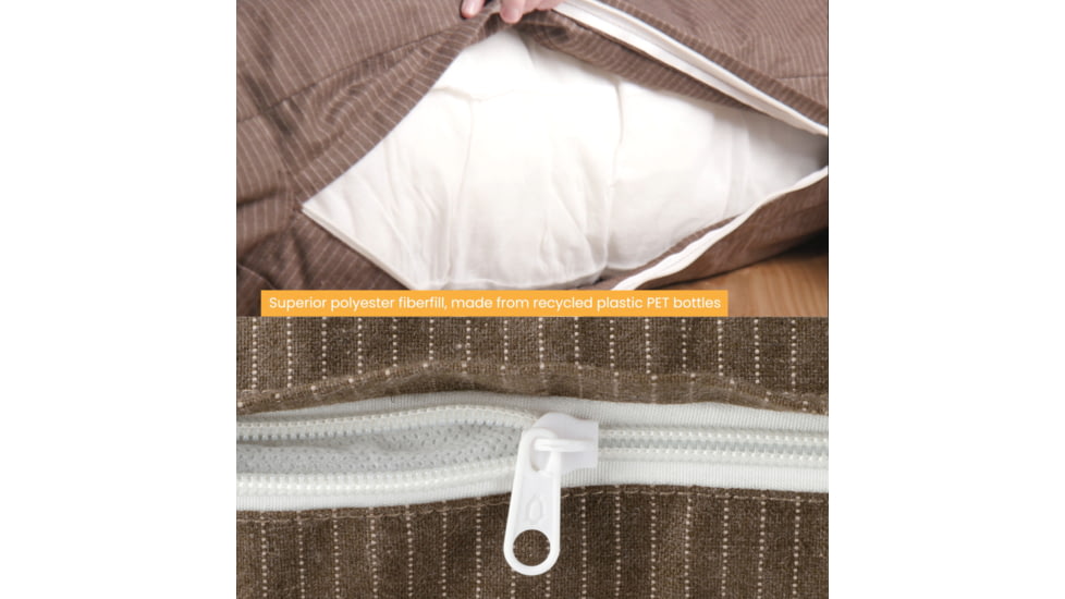 White Duck Dog Bed, Brown, 36inx27inx4in, FBA-PBB-3422