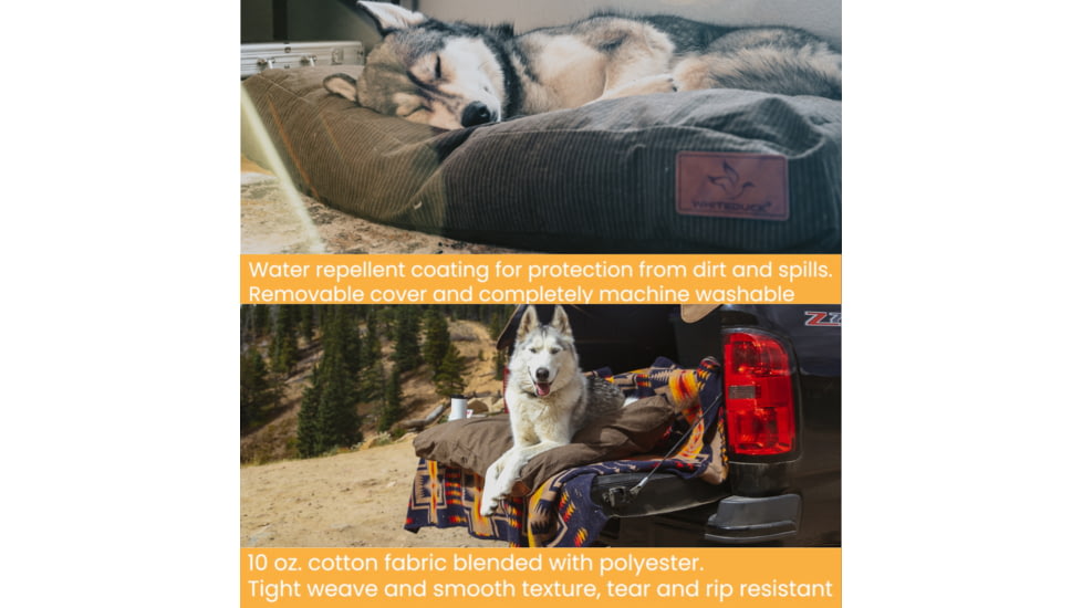 White Duck Dog Bed, Brown, 36inx27inx4in, FBA-PBB-3422