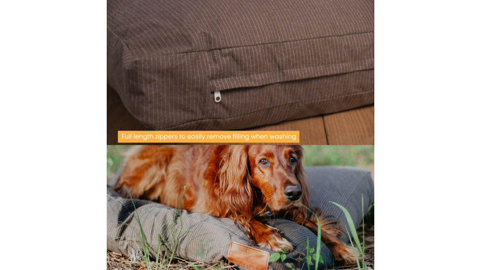 White Duck Dog Bed, Brown, 36inx27inx4in, FBA-PBB-3422