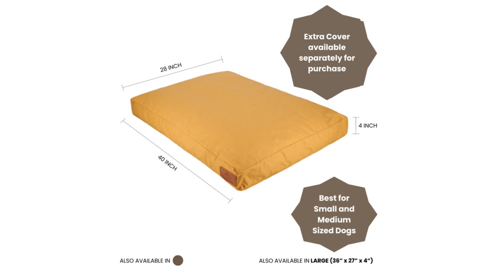 White Duck Dog Bed, Tan, 36inx27inx4in, FBA-PBT-3420