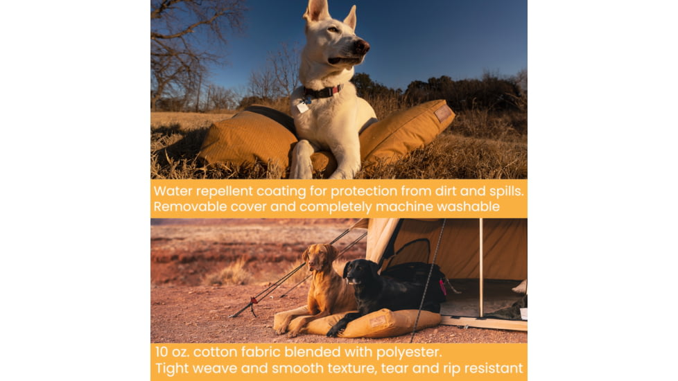 White Duck Dog Bed, Tan, 36inx27inx4in, FBA-PBT-3420