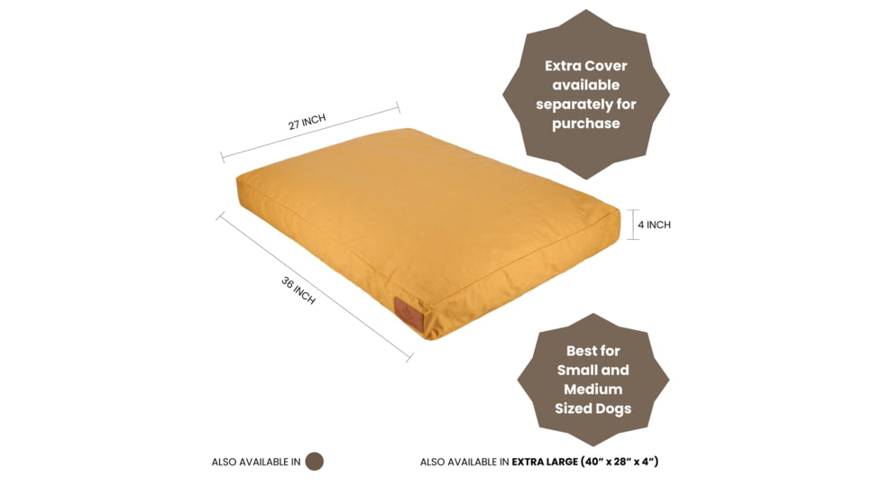 White Duck Dog Bed, Tan, 40inx28inx4in, FBA-PBT-3421