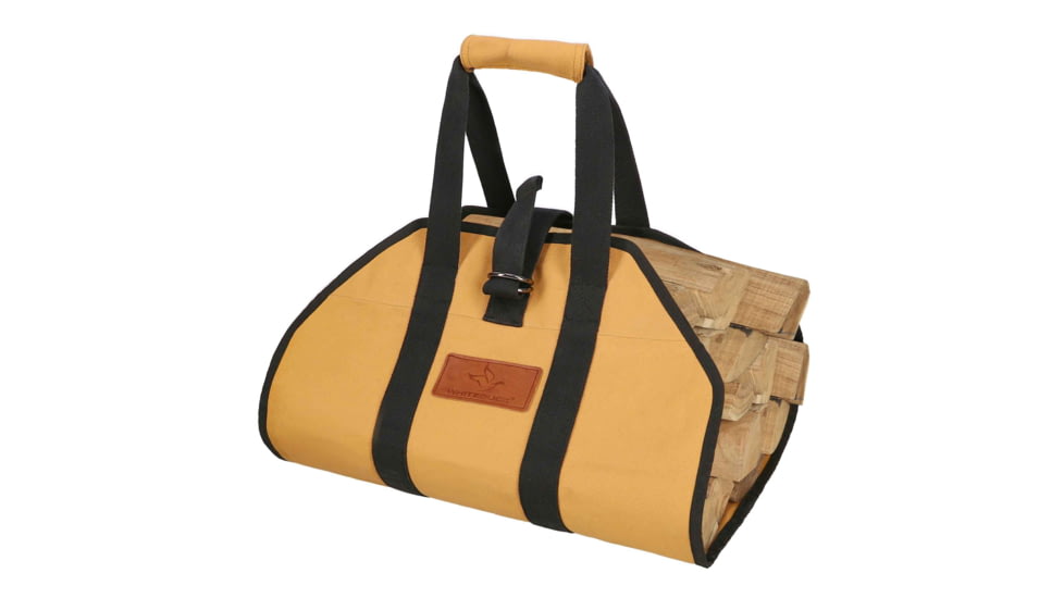 White Duck Firewood Log Carriers, Diamond Shape, Tan, 38in x 18in, FBA-CLD-3413
