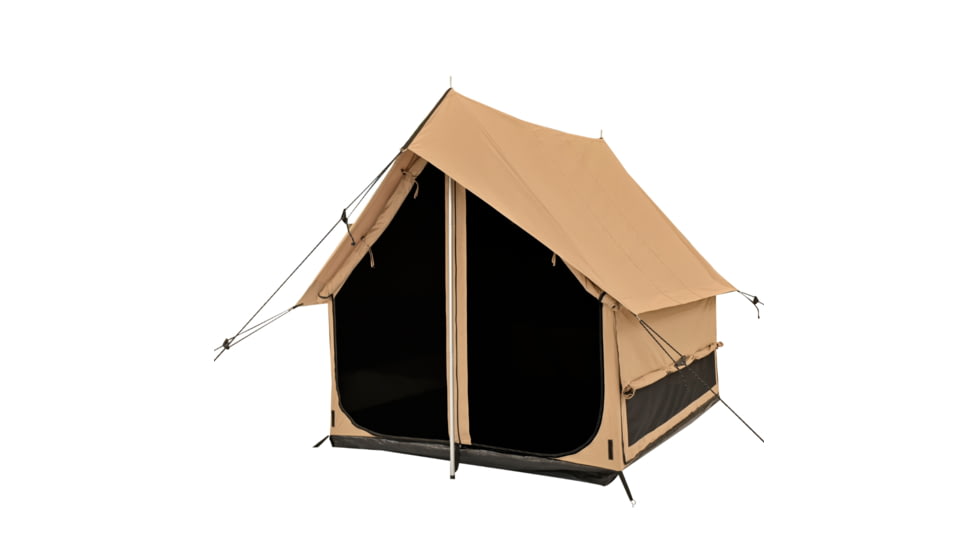 White Duck Rover Scout Tent w/ Jack Stove, Fire Water Repellent, Sandstone Beige, 6ftx8ft, WD-RBT-65