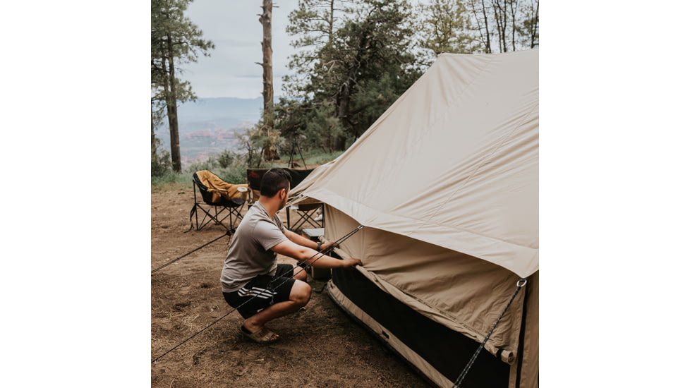 White Duck Rover Scout Tent w/ Jack Stove, Water Repellent, Sandstone Beige, 8ftx9ft, WD-RBT-37