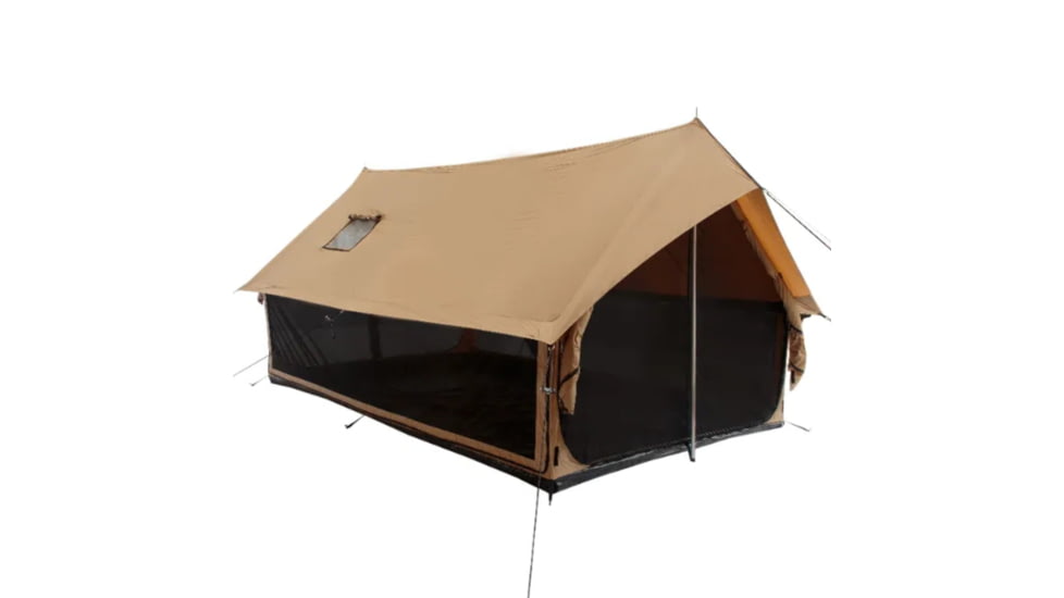 White Duck Rover Scout Tent w/ Jack Stove, Water Repellent, Sandstone Beige, 8ftx9ft, WD-RBT-37