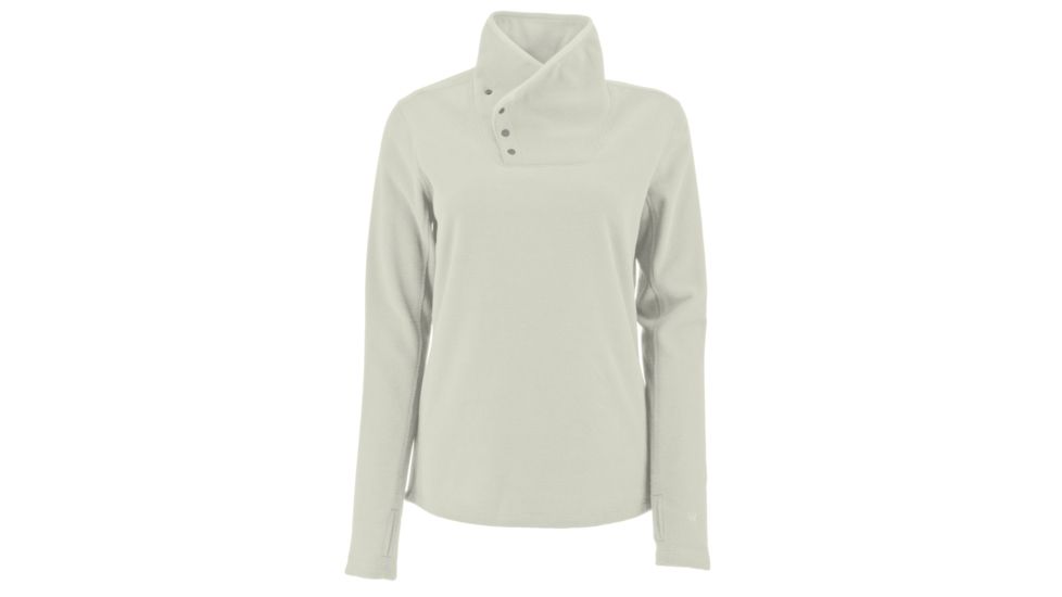 White Sierra Blacktail Fleece Snap-Neck Pullover - Womens, Milky White, Medium, F3229W-MLW-MEDIUM