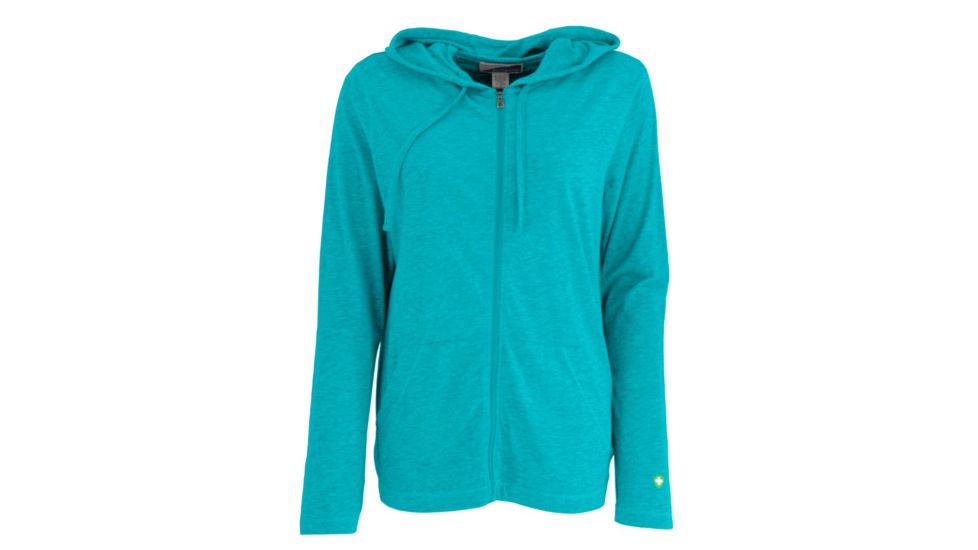 White Sierra Bug Free Jersey Full Zip Hoody - Womens, Lagoon, Small, B2501W-Lagoon - LAG-SMALL