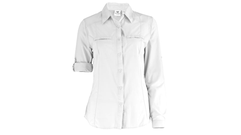 White Sierra Canyon Crest Long Sleeve Shirt - Women's-White-X-Large