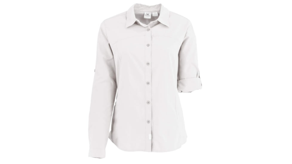White Sierra Gobi Desert Long Sleeve Shirt - Womens, White, 2X, X4209WX-White - WHT-2X