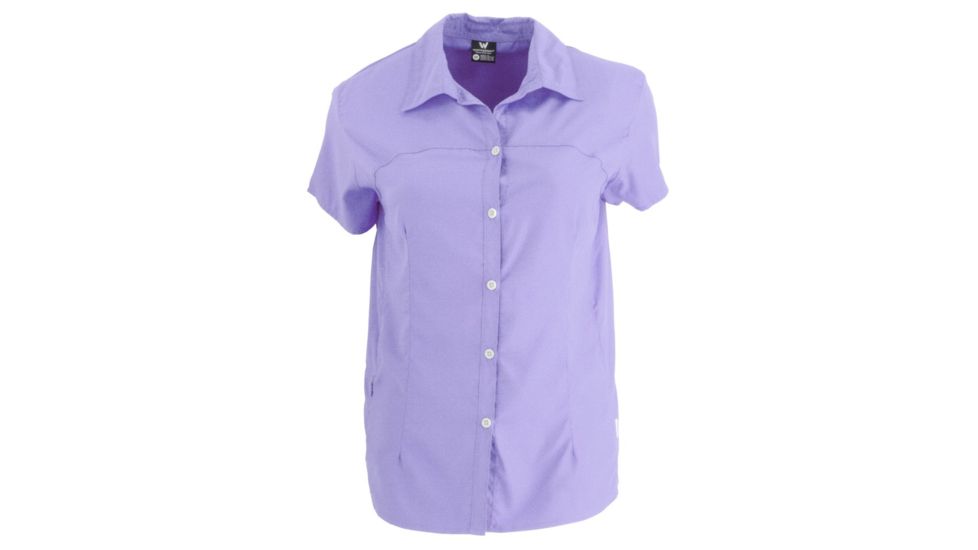 White Sierra Gobi Desert Short Sleeve Shirt - Womens, Light Iris, Small, D4265W-Light Iris - LIR-SMALL