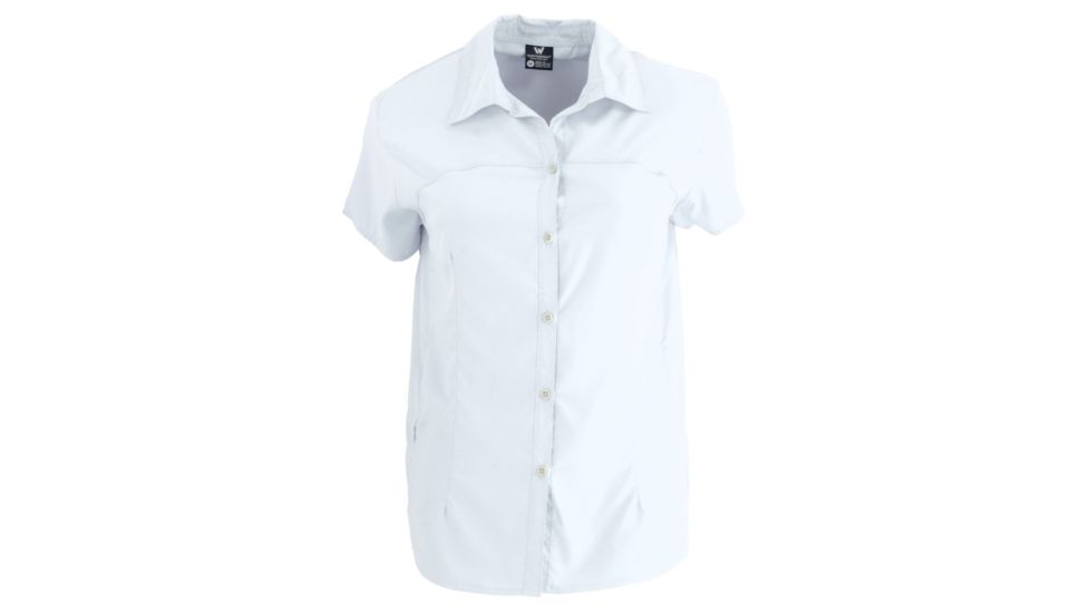 White Sierra Gobi Desert Short Sleeve Shirt - Womens, White, Small, D4265W-White - WHT-SMALL