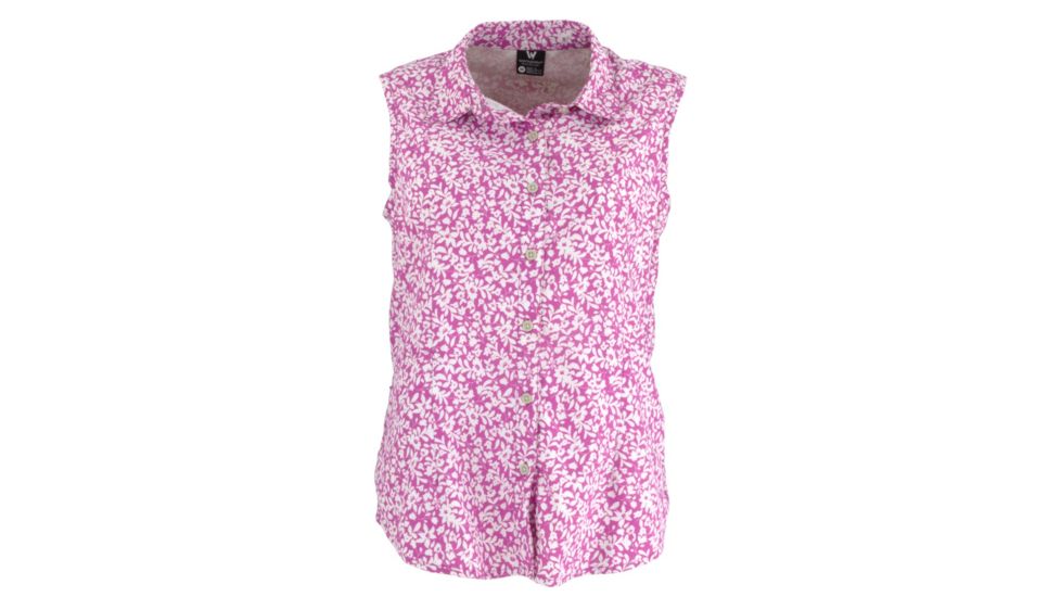 White Sierra Gobi Desert Sleeveless Shirt - Printed - Womens, Orchid, Medium, D4268WP-Orchid - ORC-MEDIUM