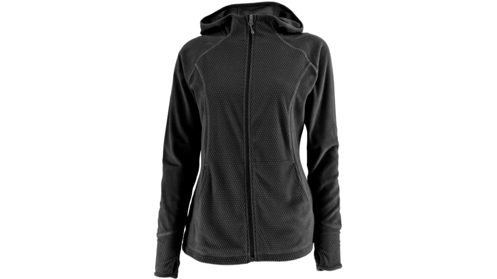 White Sierra Hexi Hoody - Womens-Black-Large