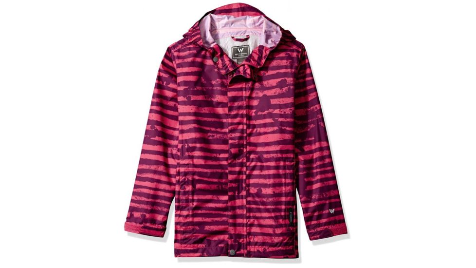 White Sierra JR.Trabagon Printed Rain Shell Jacket-Raspberry-Medium