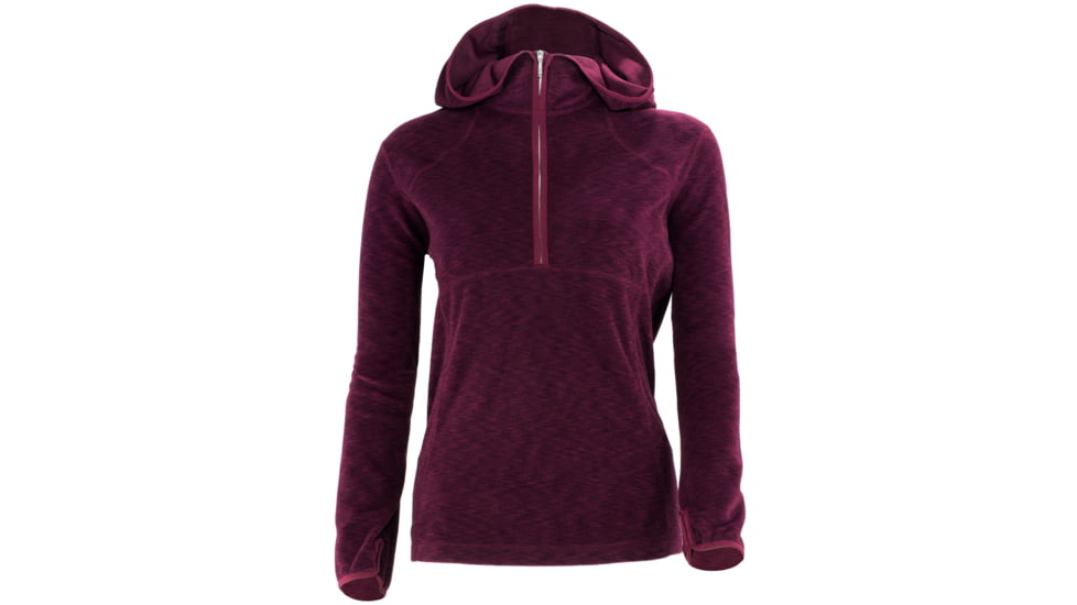 White Sierra Rainbow Quarter Zip Hoody - Women's-Beet Red-Medium