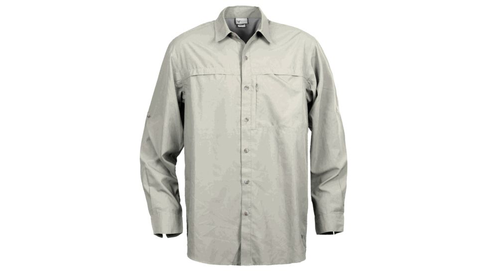 White Sierra Swamp Long Sleeve Shirt - Men's-Stone-Large