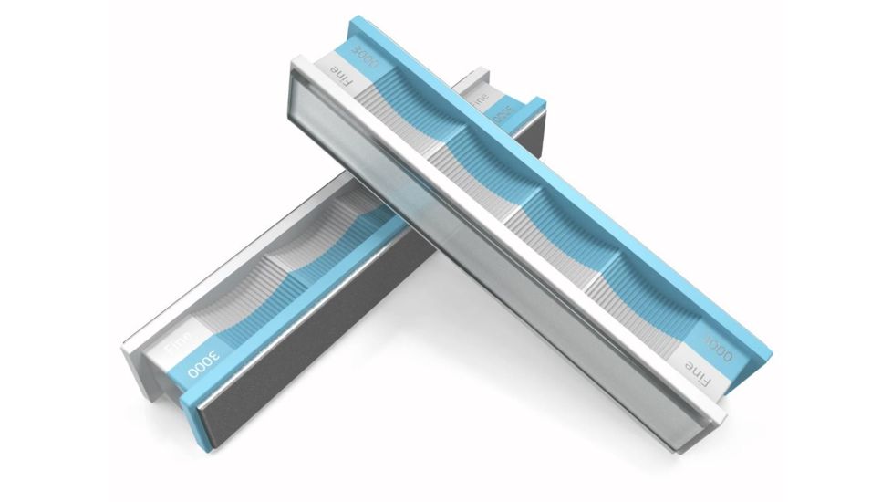 Wicked Edge 3000 Grit Diamond Stones and Blank Glass Platens Pack, White/Aqua, WE3000GL