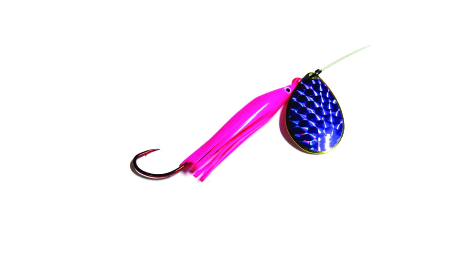 Wicked Lures Snelled Spinner, Number 6 Blade, Pink/Purple, KK Pink-Purp 6