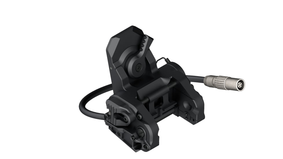 Wilcox DPAM NVG Mount/Interface Plate Adaptor/Three Hole Shroud/Lanyard/Cup, Black, 62100G04-B