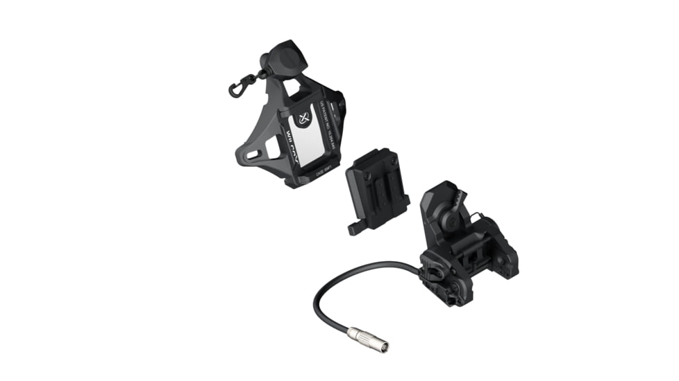 Wilcox DPAM NVG Mount/Interface Plate Adaptor/Three Hole Shroud/Lanyard/Cup, Black, 62100G04-B