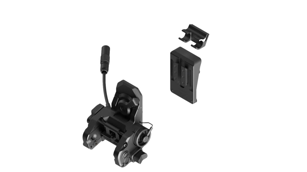 Wilcox DPAM NVG Mount/Universal Interface Plate/LEMO Pigtail Storage for HGU-56/SPH-4 Shroud, Black, 62100G06-B